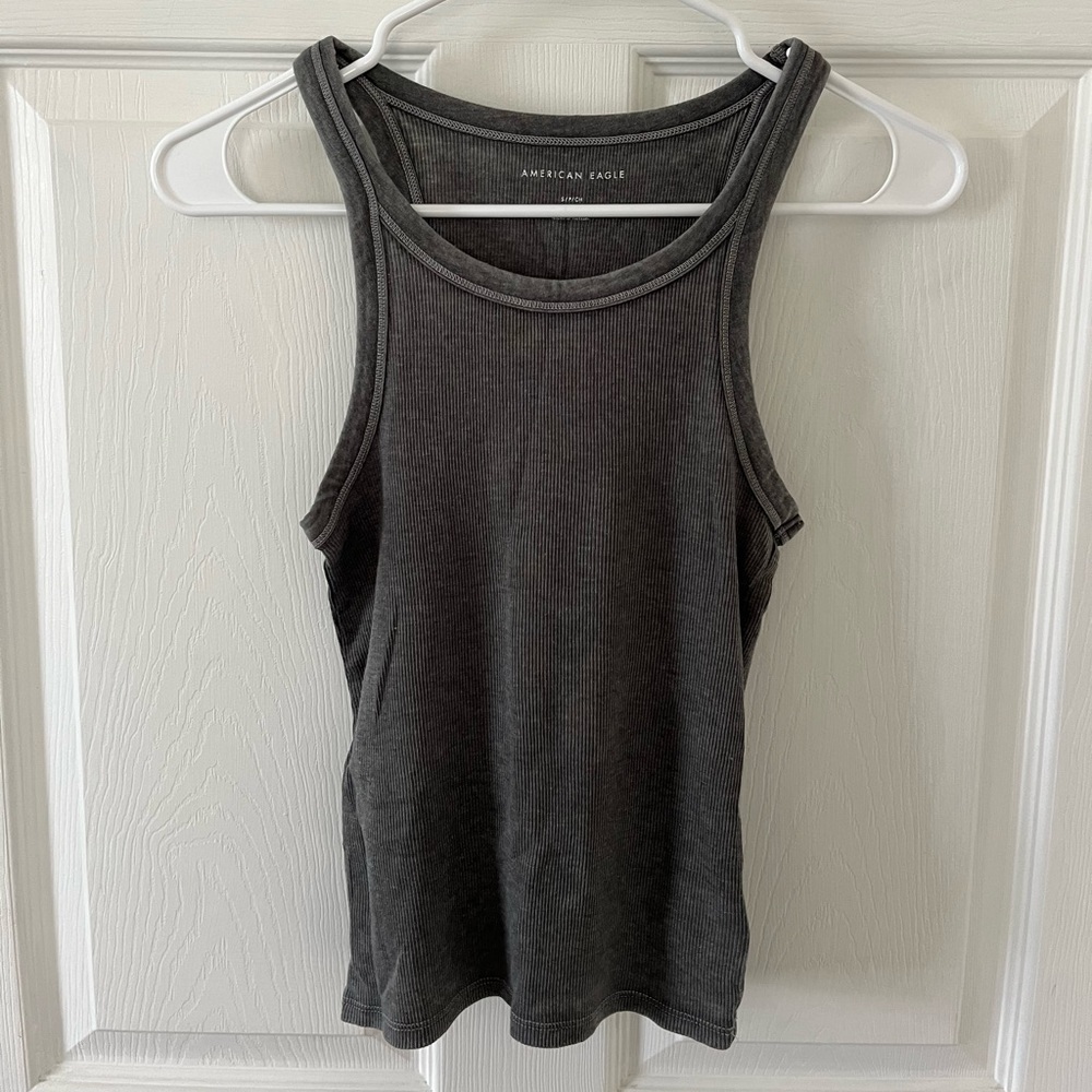 American Eagle Outfitters Charcoal Tank Top